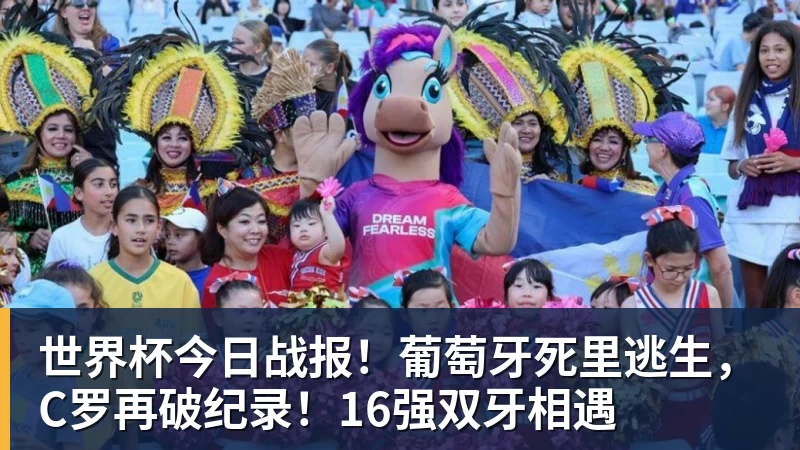 世界杯今日战报！葡萄牙死里逃生，C罗再破纪录！16强双牙相遇